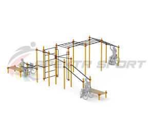 Купить Спортивный комплекс для инвалидов-колясочников WRK-D23_76mm в Москве 