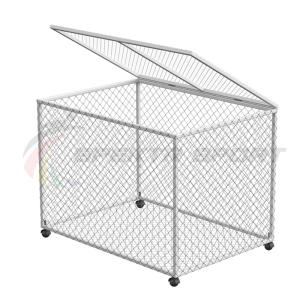 Купить Корзина для хранения мячей передвижная металлическая (сетка) разборная в Москве 